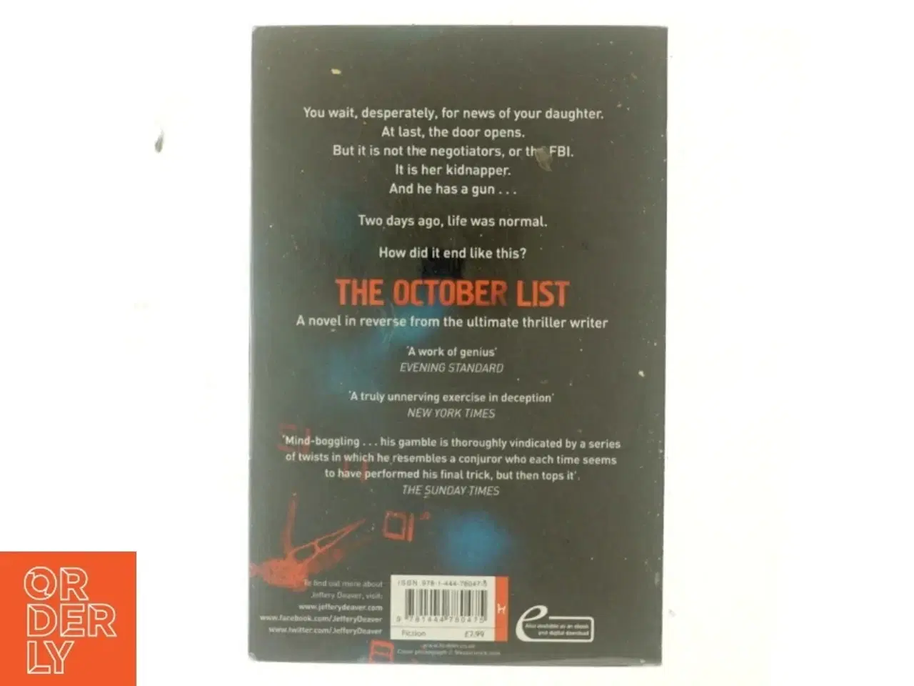 Billede 3 - The October List af Jeffery Deaver (Bog)