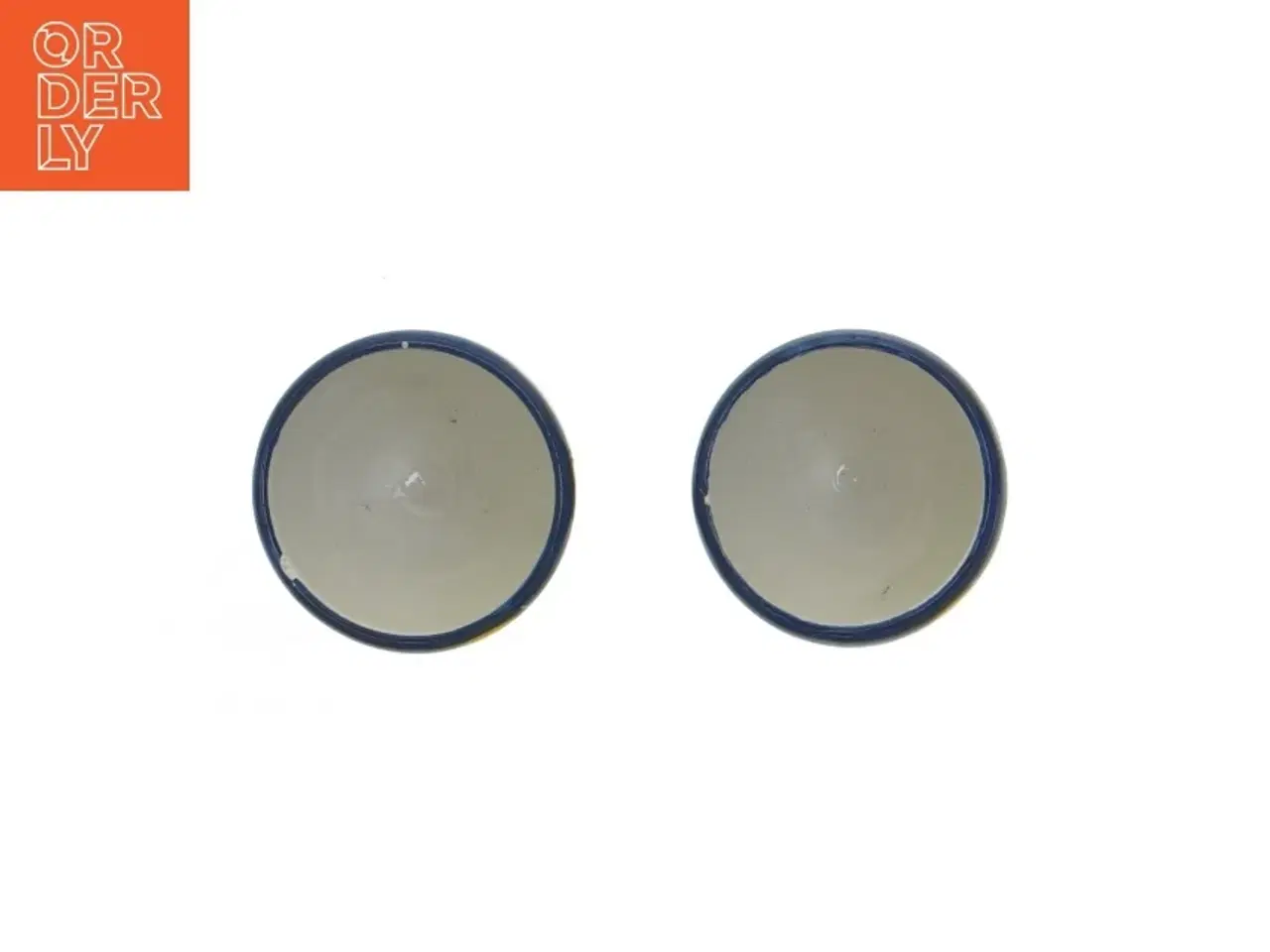 Billede 2 - Keramik æggebægre med blomstermotiv (str. Ø. 5,5 cm længde. 6,6 cm)