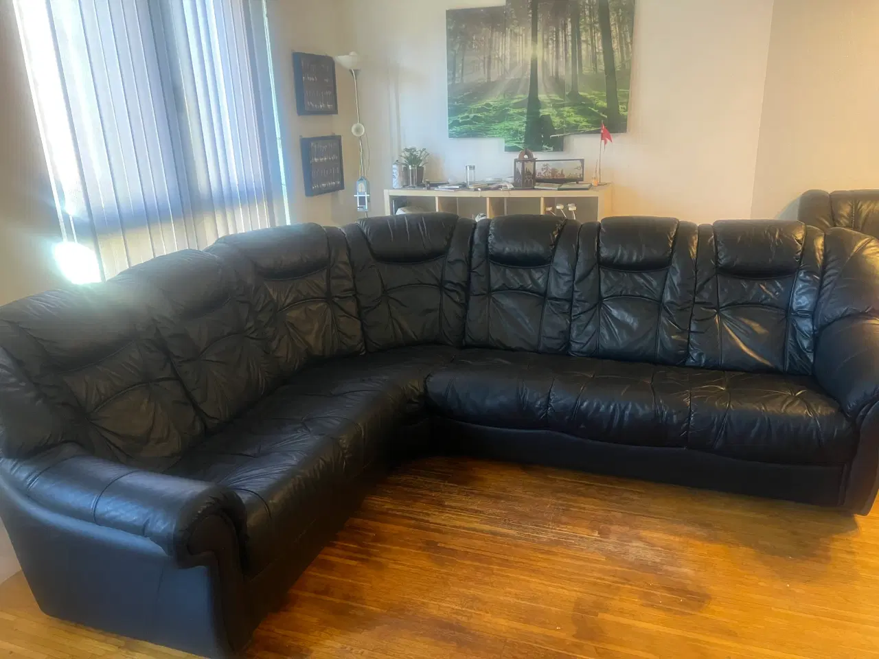 Billede 3 - Læder Hjørnesofa 