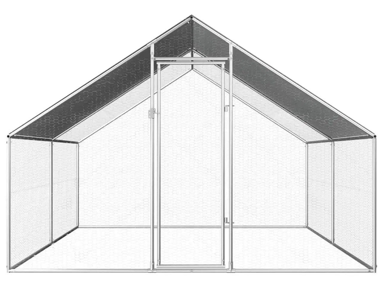 Billede 2 - Udendørs hønsebur 2,75x4x1,92 m galvaniseret stål