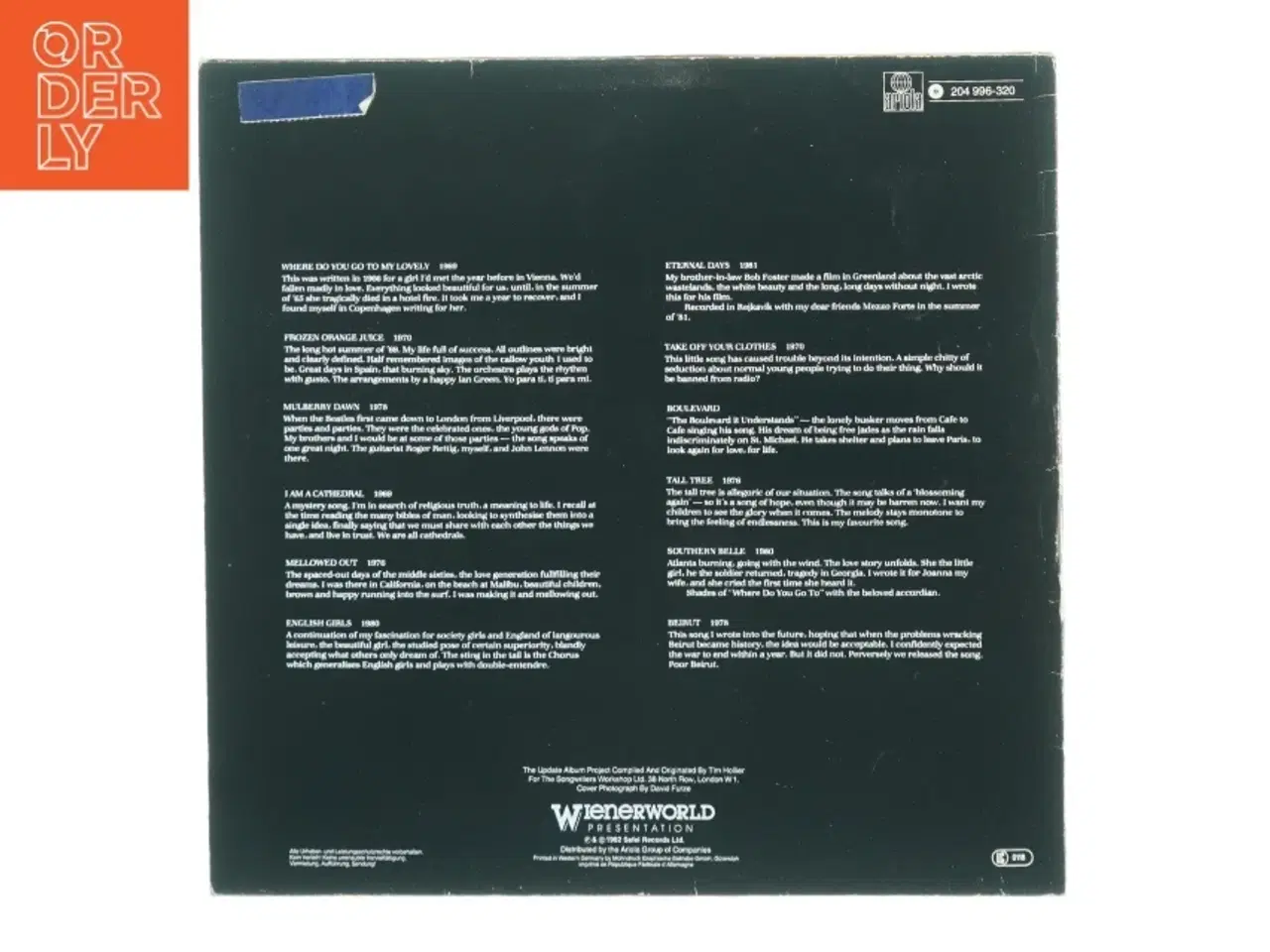 Billede 4 - Peter Sarstedt - Update Vinylplade (str. 30 x 31 cm)