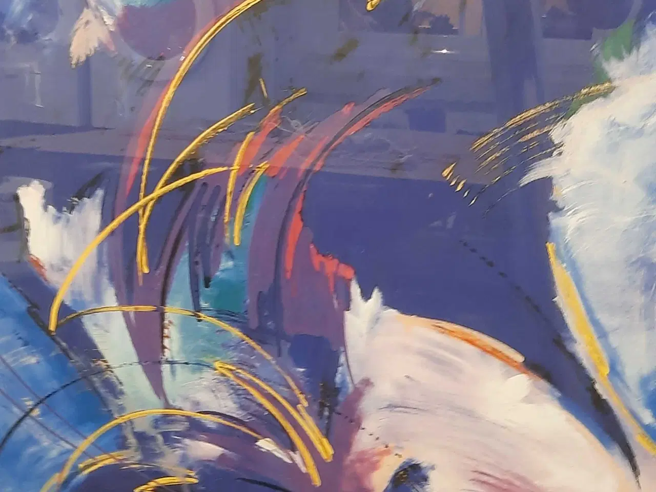 Billede 2 - Stort abstrakt tryk, måske til et kontor el lign.