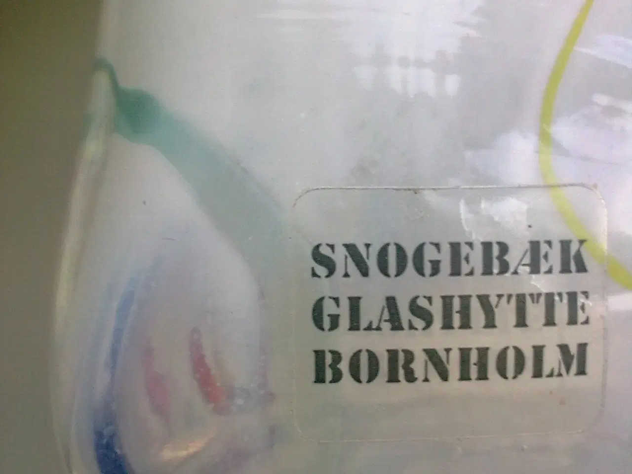 Billede 7 - Bornholm håndlavet glasvase Snogebæk glaspusteri