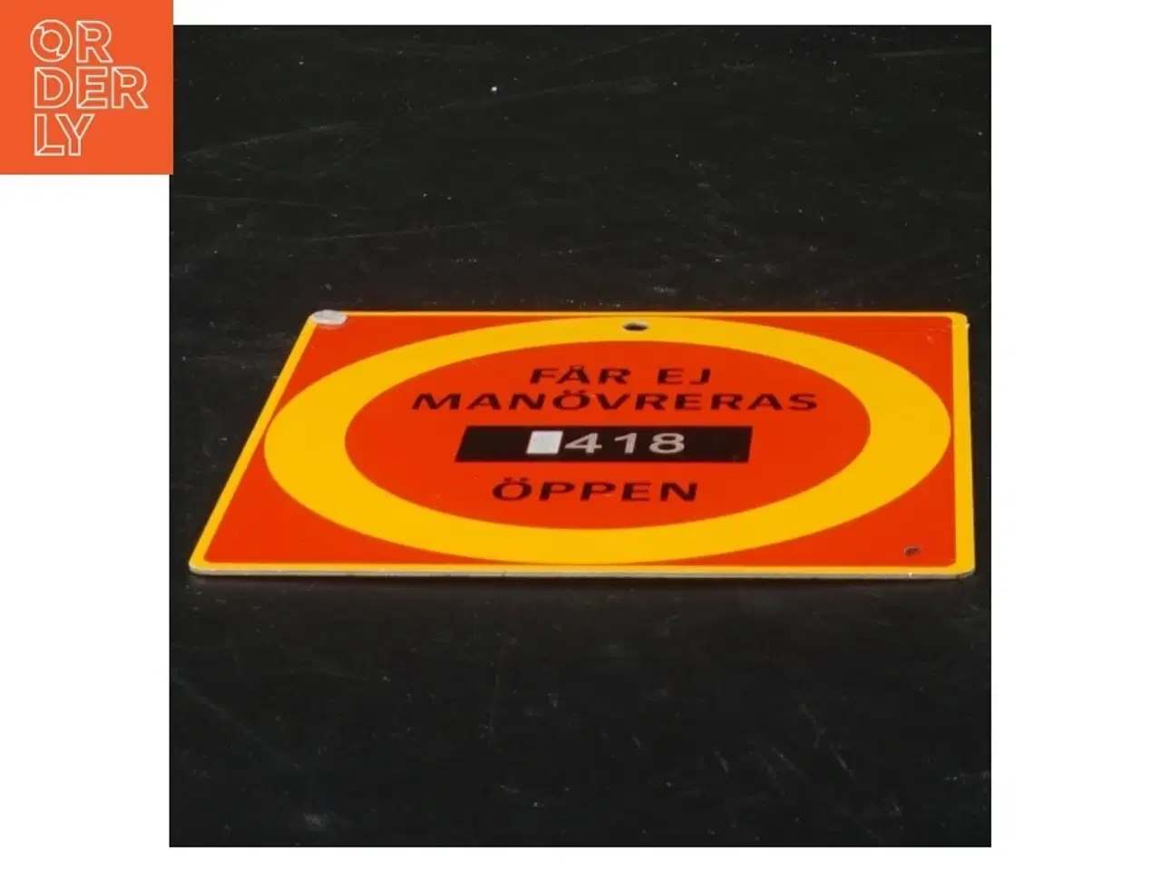 Billede 1 - Advarselsskilt med tekst (str. 10x10 cm)