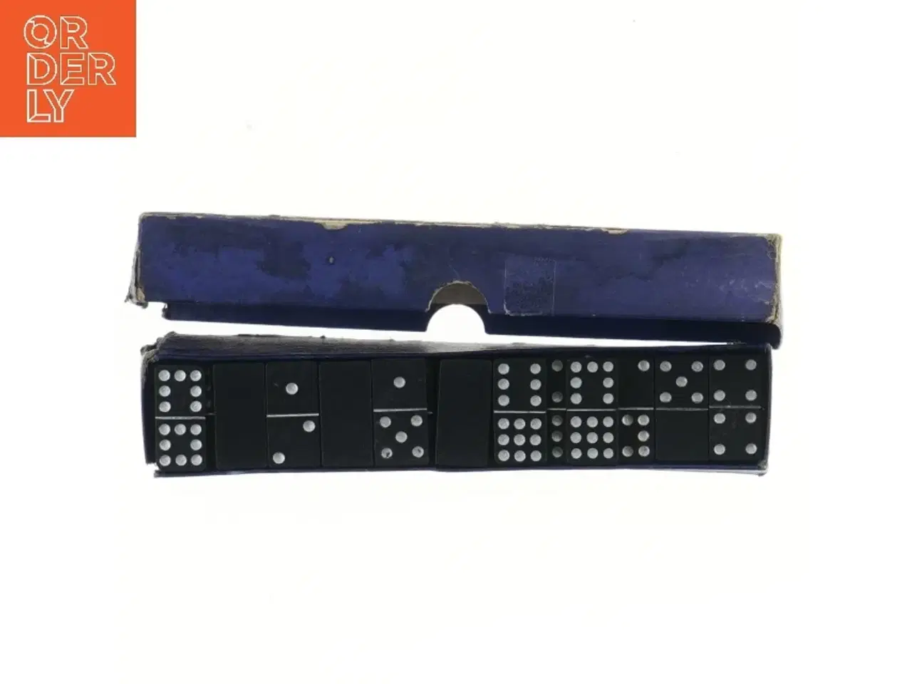Billede 2 - Gammelt Domino spil i æske (str. 24x5,5 cm)