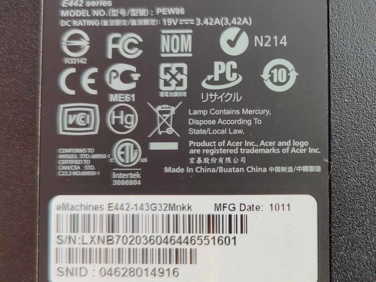 Billede 3 - Emachines E442 laptop 