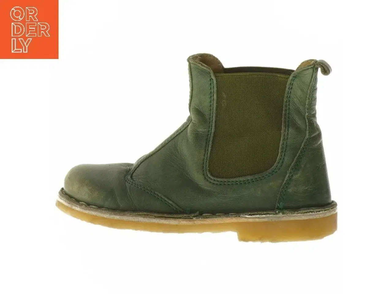 Billede 1 - Grønne børnestøvler i læder, størrelse 24 fra Pompom (str. 24 )