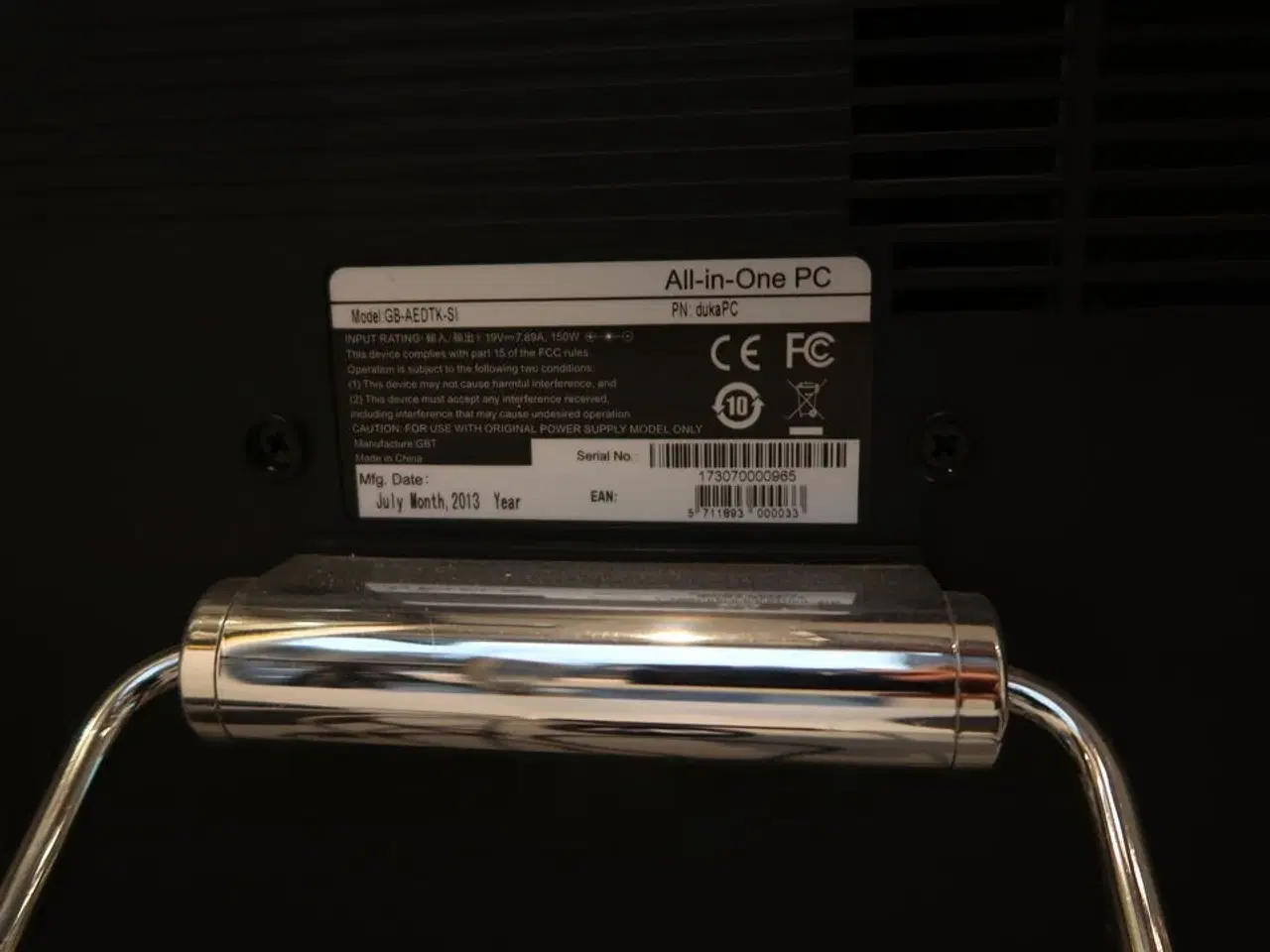 Billede 4 - All-in-one PC DUKAOC GB-AEDTK-SI samt bonprinter BIXOLON