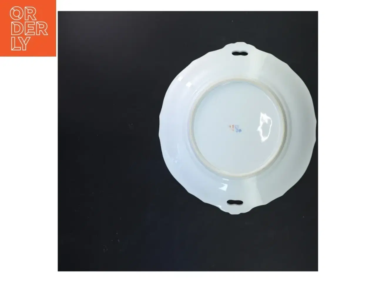 Billede 3 - Porcelænsfad med blomstermotiv (str. Ø 28 cm)