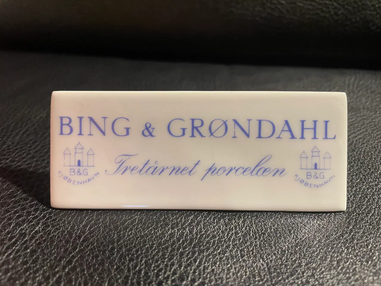 Billede 1 - Smukt Bing og Grøndahl porcelæns skilt 