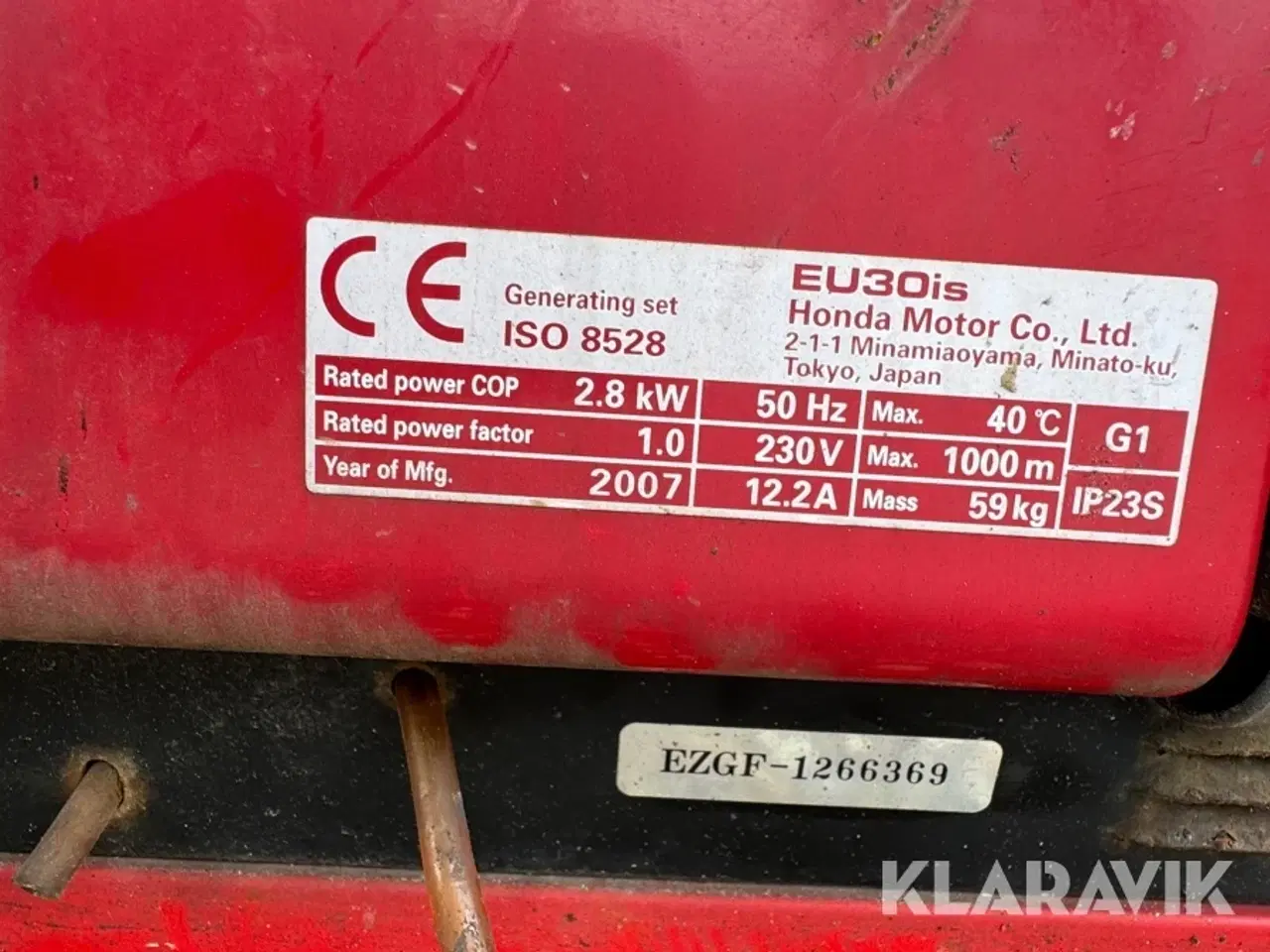 Billede 2 - Generator Honda EU 30is