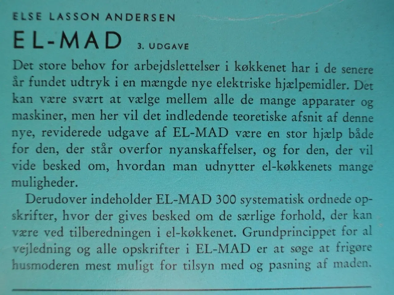 Billede 5 - el-mad - 300 opskrifter, af else lasson andersen, 