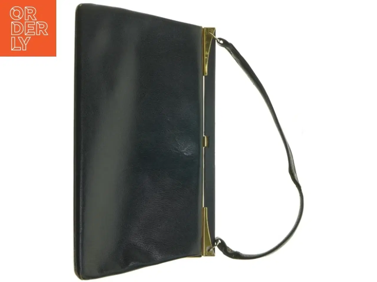 Billede 3 - Sort taske med gulddetaljer (str. 35x18 cm)