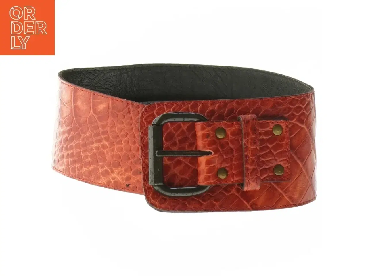 Billede 1 - Bred bælte med krokodillemønster fra Kirsten Schjønning (str. 100 cm)