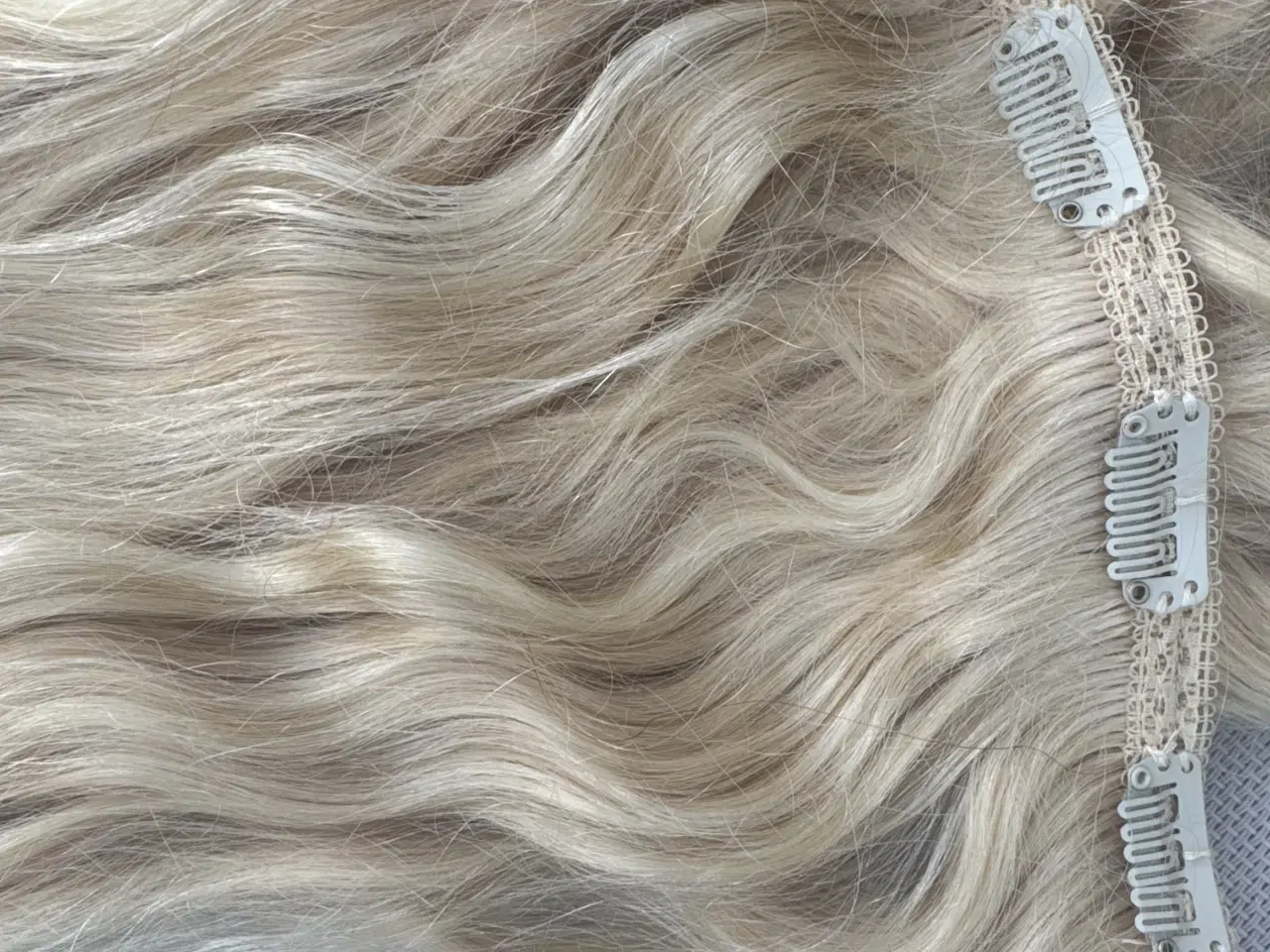 Billede 1 - Ægte menneskehår / clip-in extensions