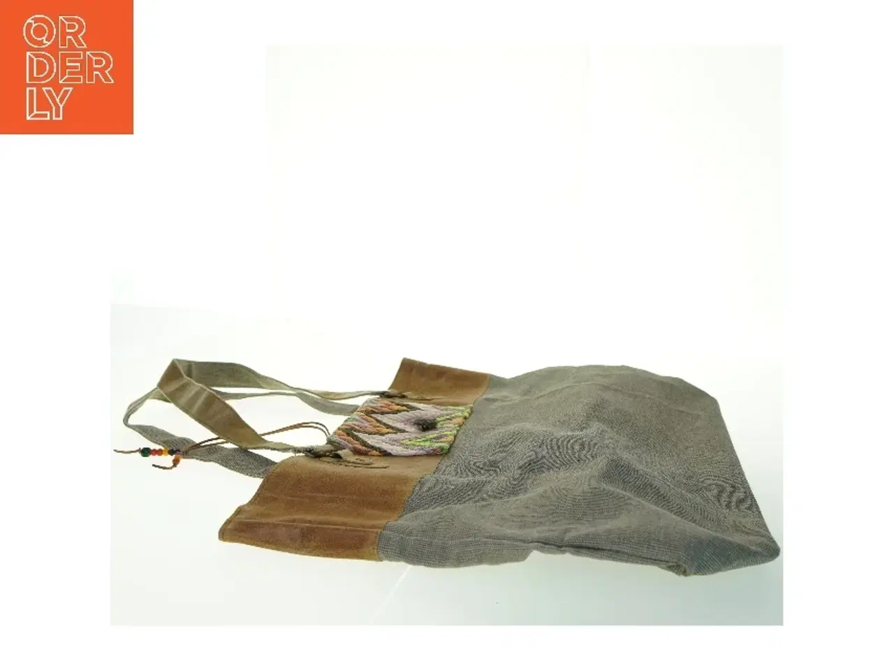 Billede 5 - Stof og læder tote taske fra House Docter (str. 34x40 cm)