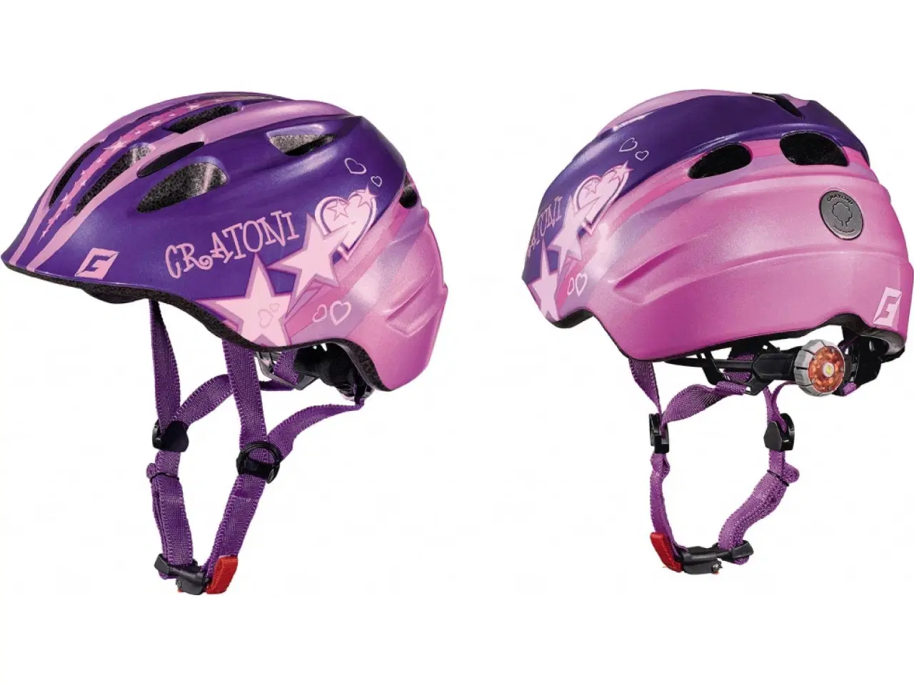 Billede 1 - Cratoni Akino børnecykelhjelm m. baglys