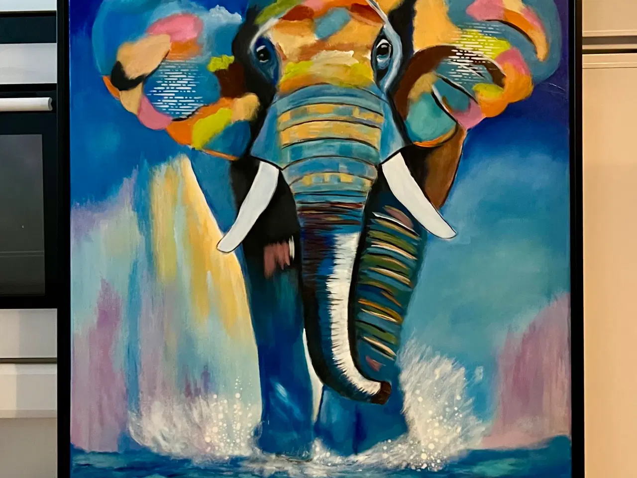 Billede 1 - Maleri Elefant 