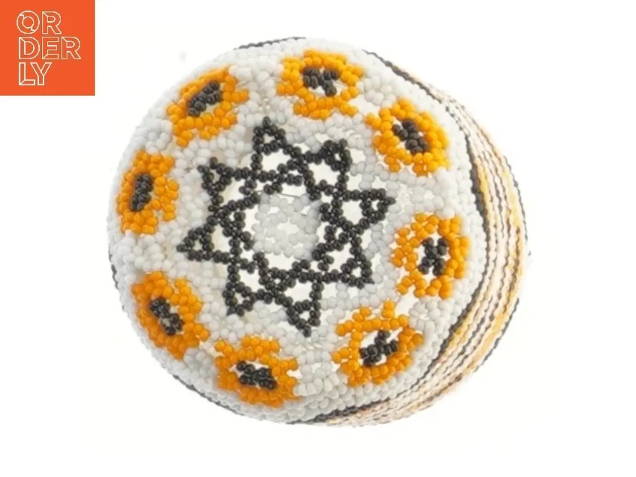 Billede 3 - Dekoreret glasbeholder (str. 12,5 cm)med perler