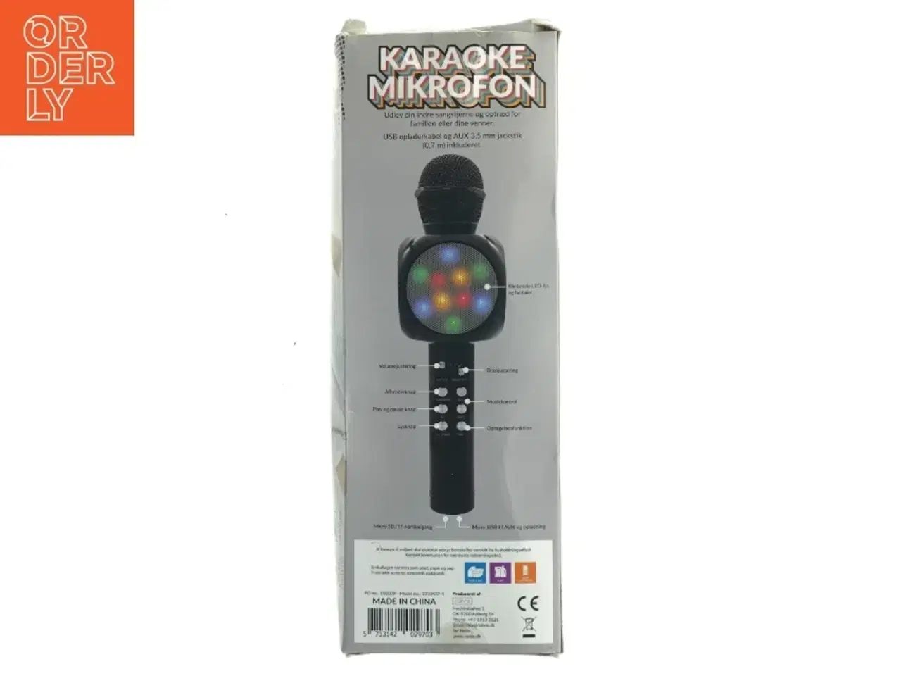 Billede 3 - Karaoke Mikrofon med LED lys (str. 26 x 8 cm)