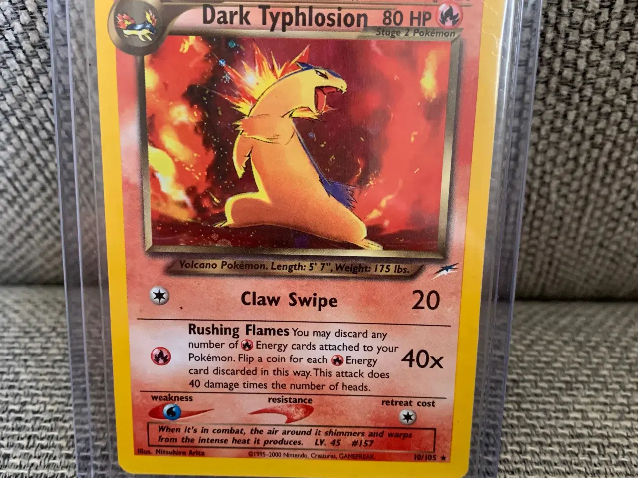Billede 1 - Pokemon Dark Typhlosion holo kort, Excellent/nm st