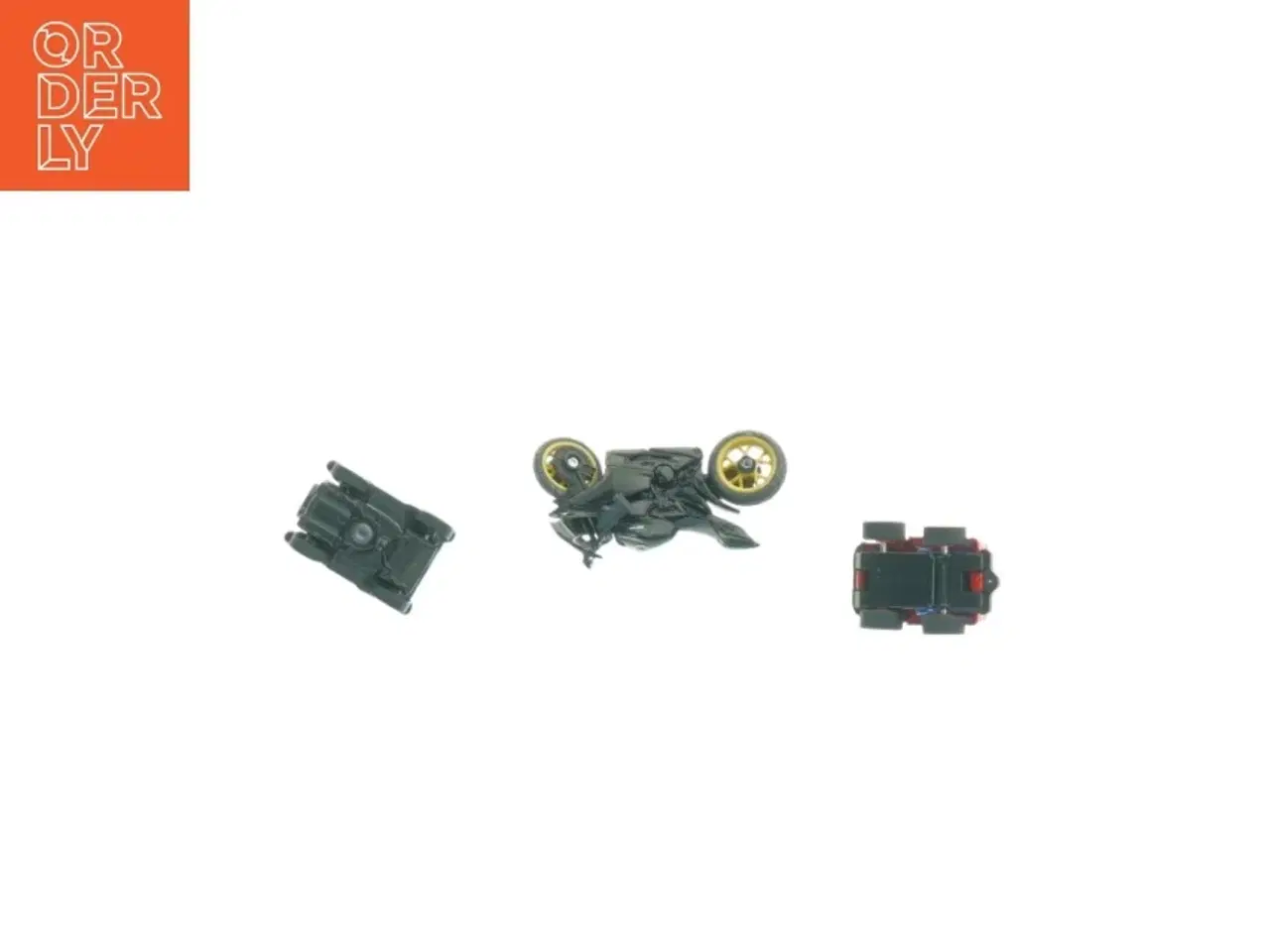 Billede 3 - Små mini legetøjsbiler og motorcykel (str. 3 x 2 cm og 6 x 2 cm)