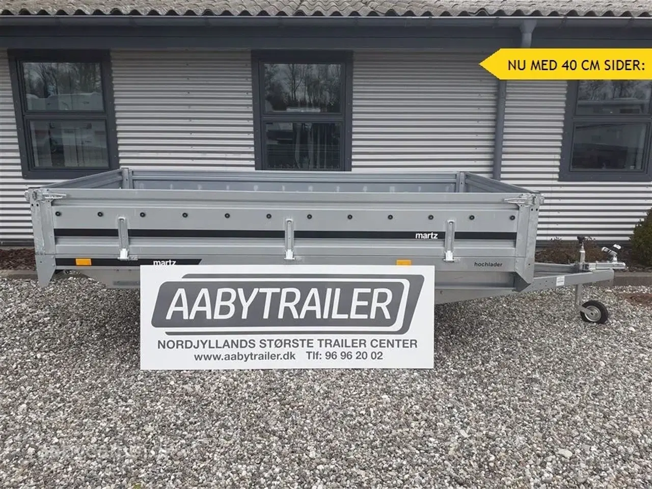 Billede 1 - 0 - Martz Transporter 3015/2 750 Kg.   Stor 750 kg boggie trailer til skarp pris Nu Med 40 Cm. sider.