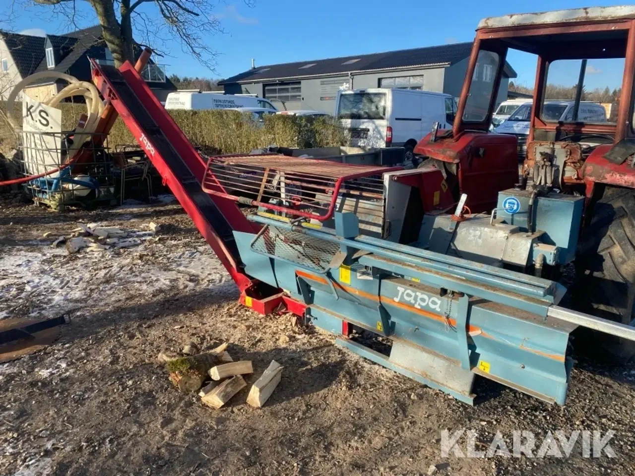 Billede 3 - Sav/Brændekløver Japa 900 med transportbånd