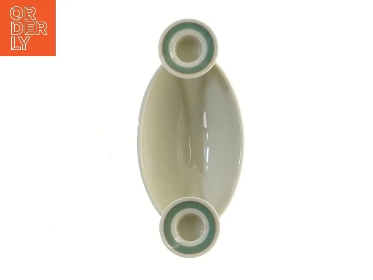 Billede 2 - Porcelænslysestage med blomsterdesign fra Royal Copenhagen (str. 20 cm)