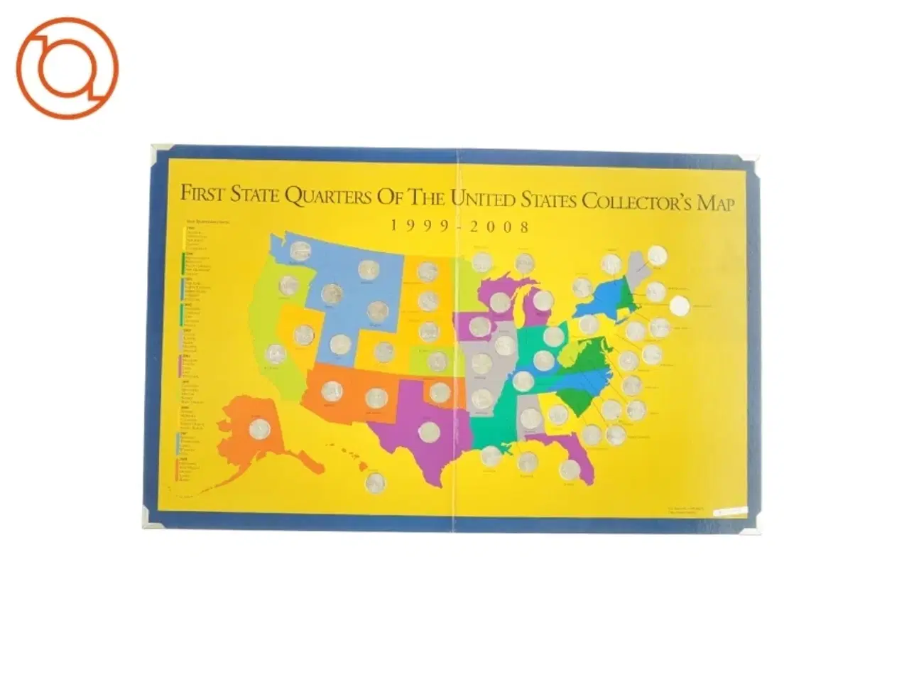 Billede 1 - First state quarters of the united states collector&#180;s map fra Bog (str. LB 44 35)