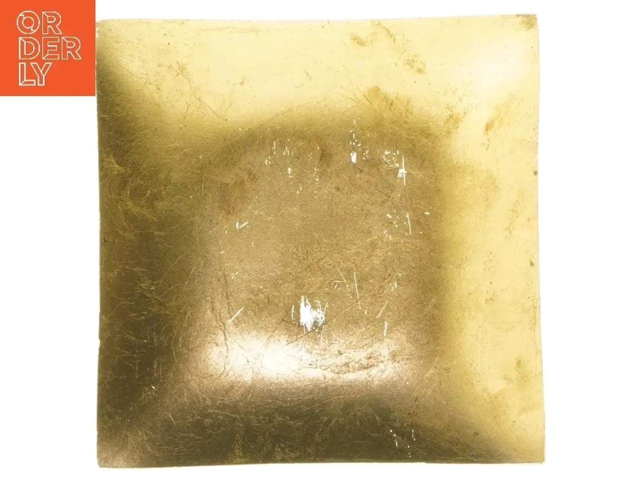 Billede 4 - Dekorativ glasfad med blomstermotiv (str. 15x15 cm)