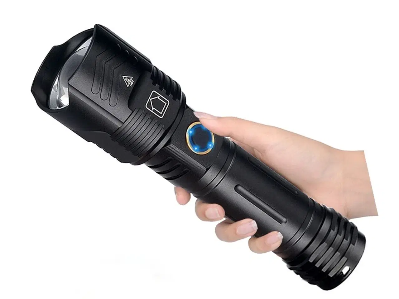 Billede 1 - Kraftig lommelygte, opladelig.