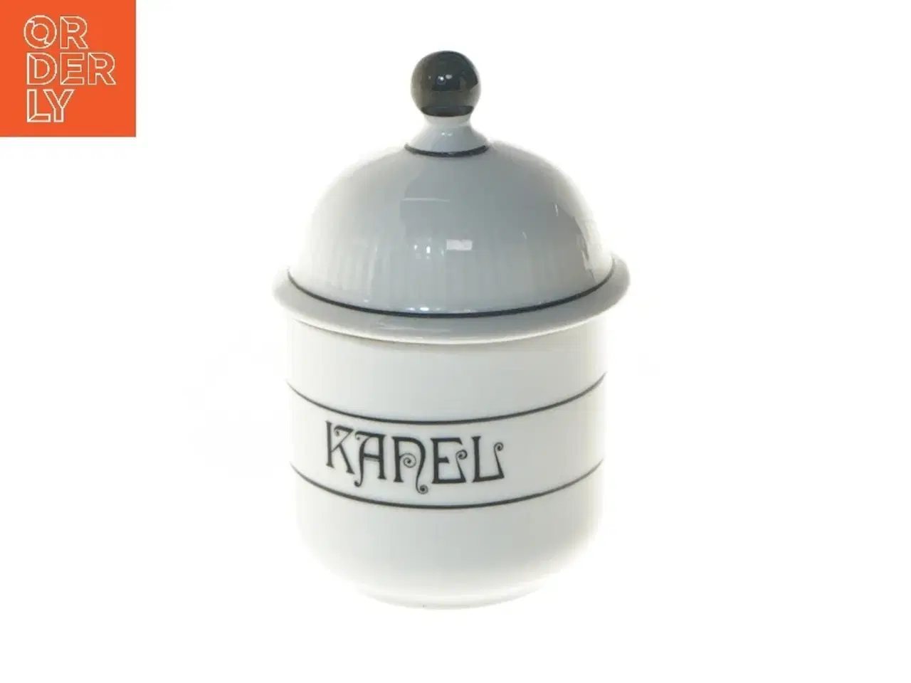 Billede 1 - Hvid kanelkrukke med låg fra Kahla (str. Ø 7x11,5 cm)