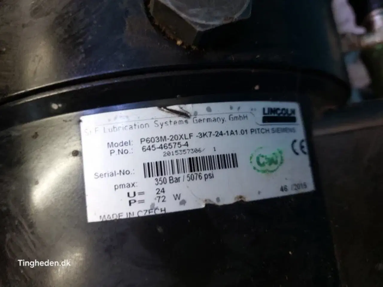 Billede 4 - Lincoln P603M-20XLF-3K7-24-1A1 Centralsmøring-Fedtpumpe