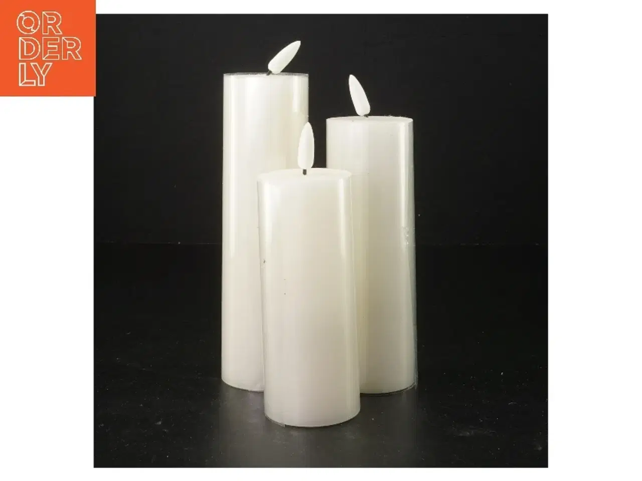 Billede 1 - Sæt med LED-stearinlys fra Da Core (str. 17,5 cm og 15 cm og 12,5 cm)