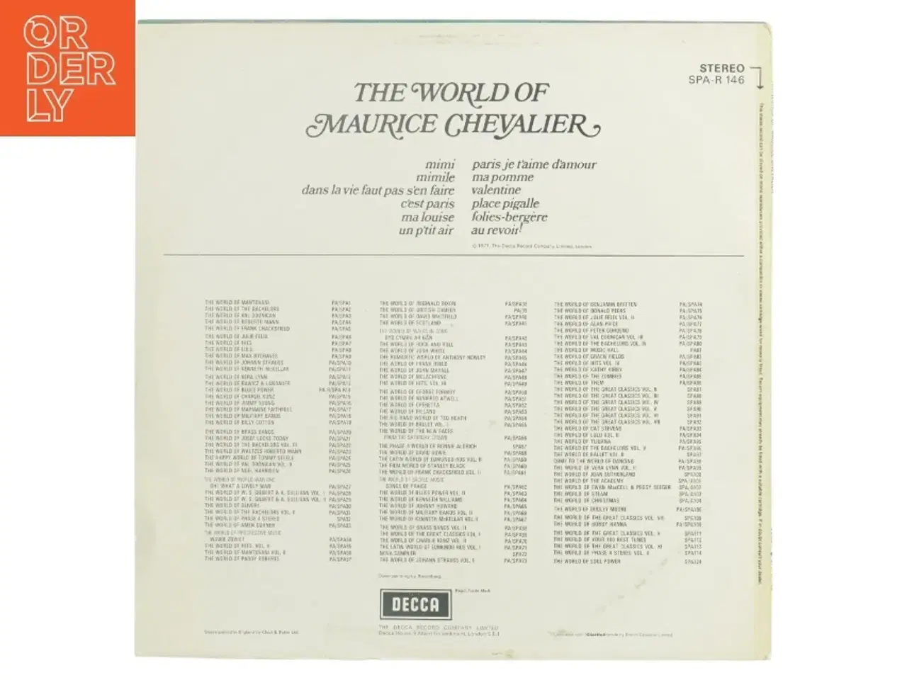 Billede 3 - Maurice Chevalier LP