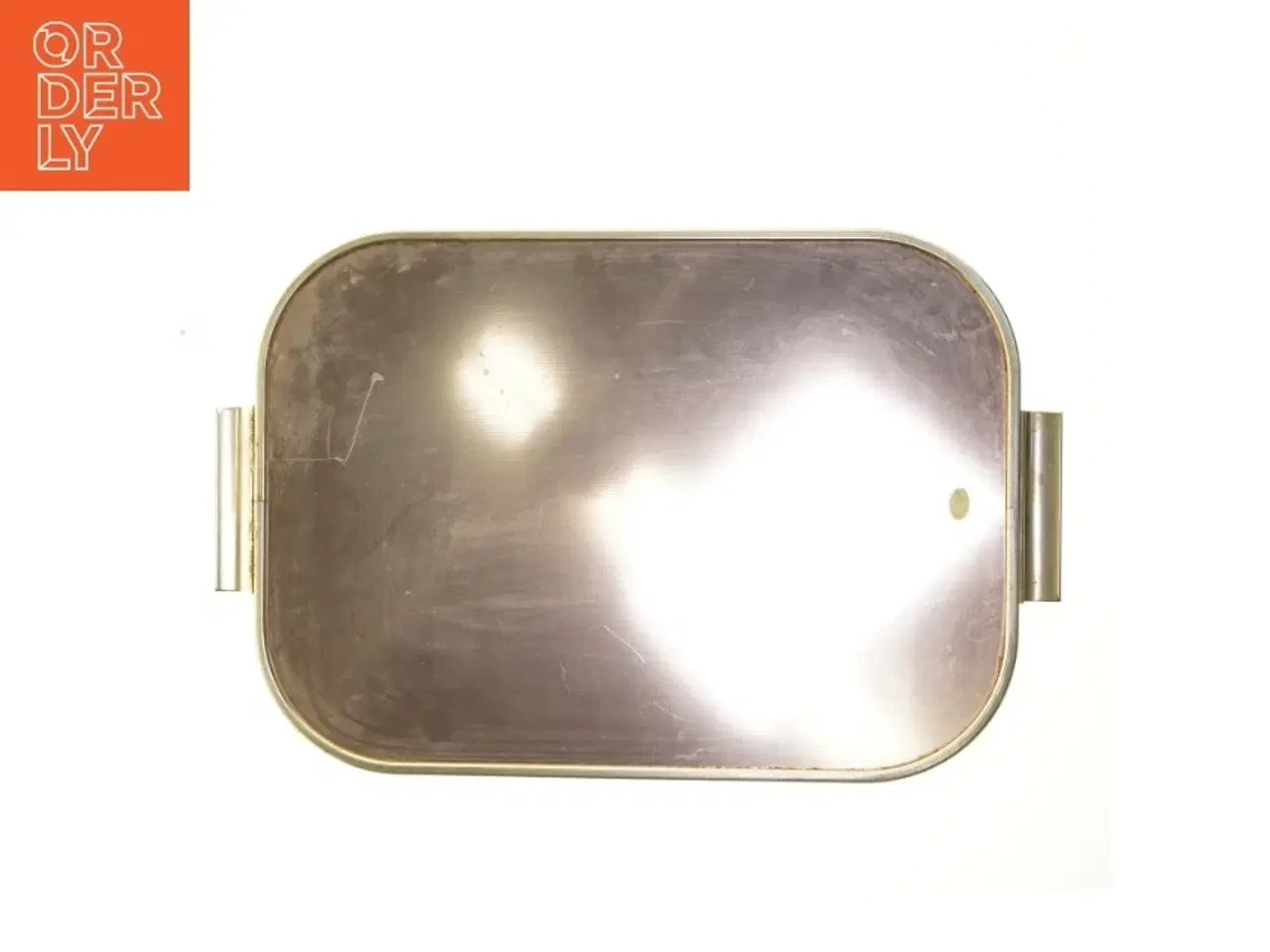 Billede 2 - Serveringsbakke i metal (str. 45,5x33 cm)