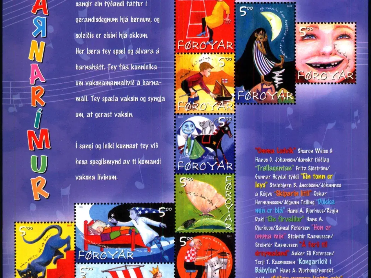 Billede 1 - Færøerne - Miniark AFA 440 - 449 - Postfrisk