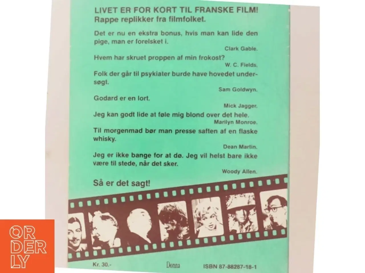 Billede 3 - Bog med filmcitater