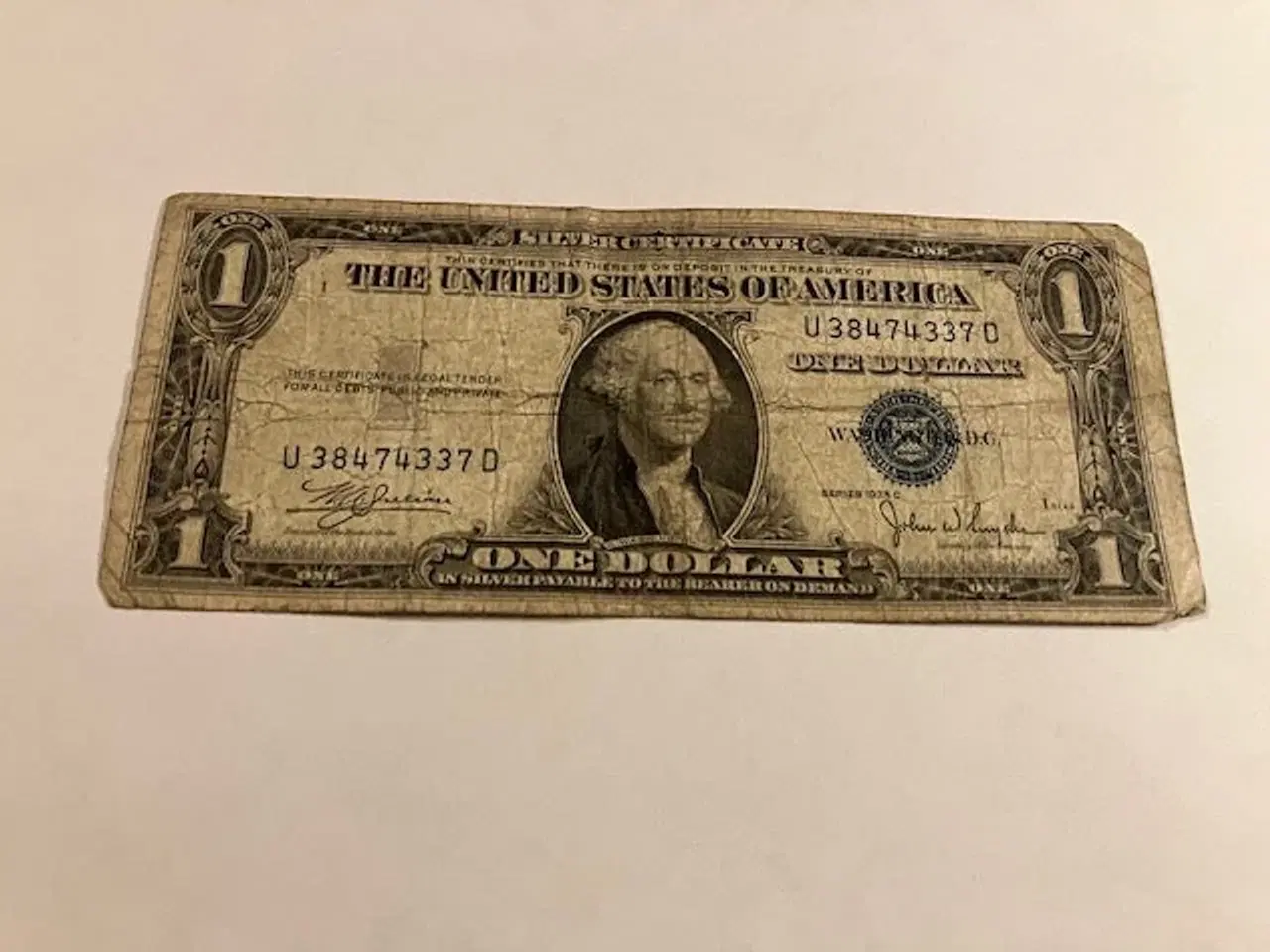 Billede 1 - 1 Dollar USA Blue Seal Silver Certificate