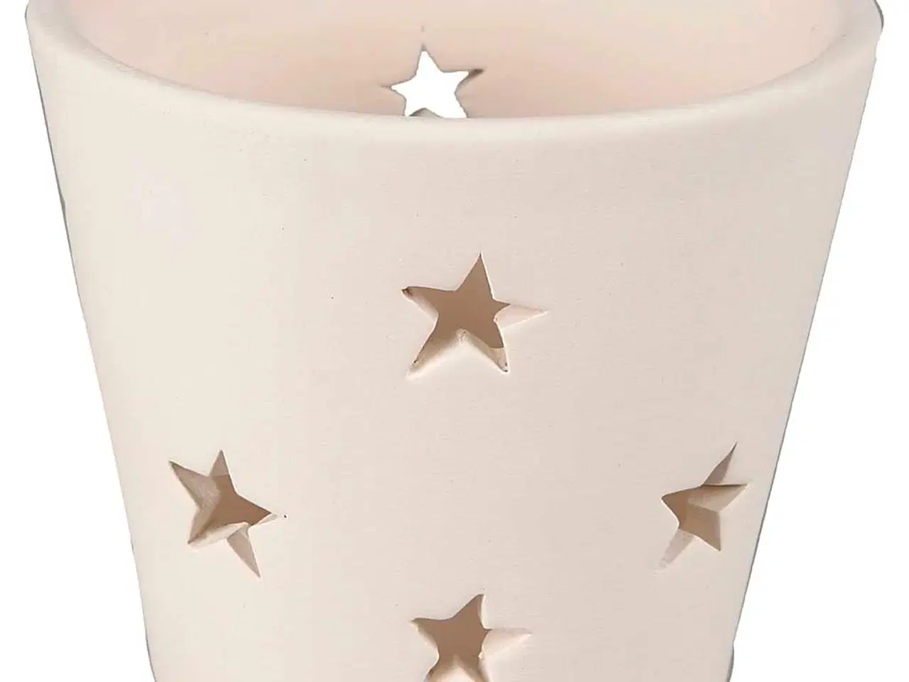 Billede 1 - Fyrfadsstage, H: 6,5 cm, diam. 7 cm, hvid, 12 stk./ 1 pk.