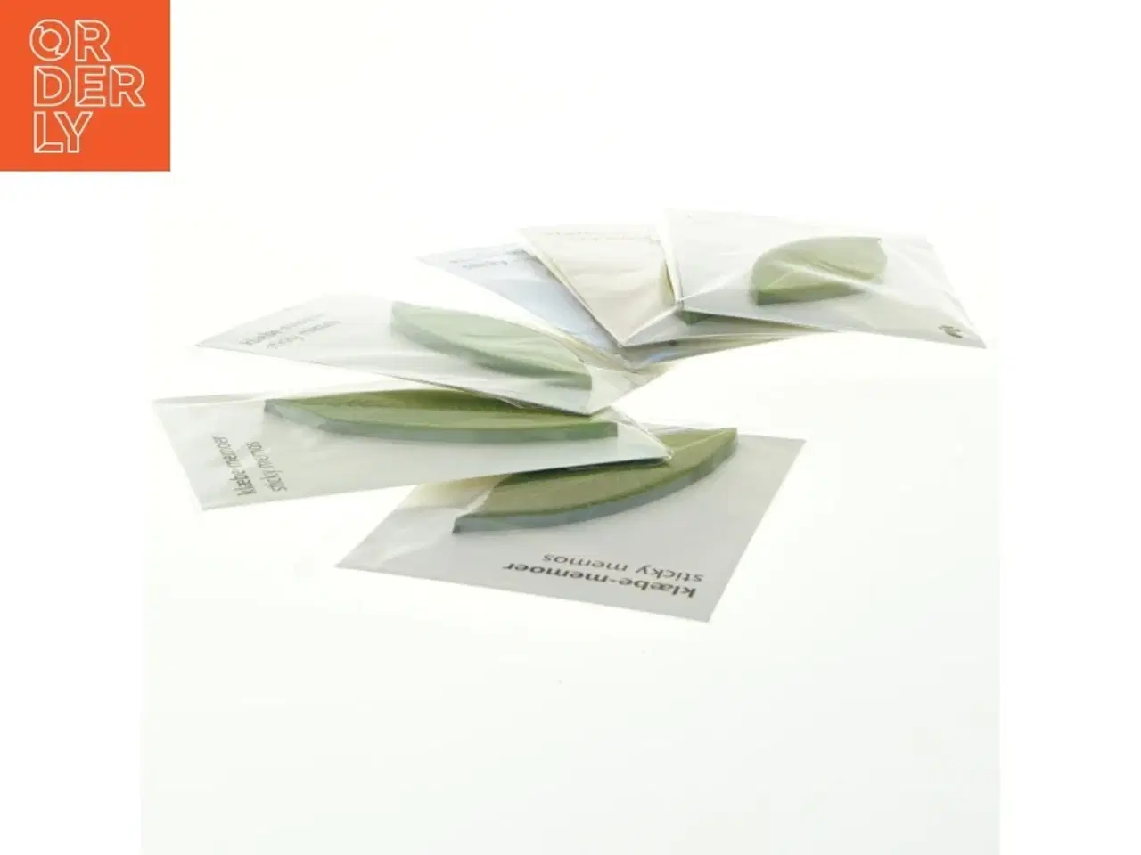Billede 2 - Seks pakker selvklæbende memoer (post-it notes) i bladform (10 cm)