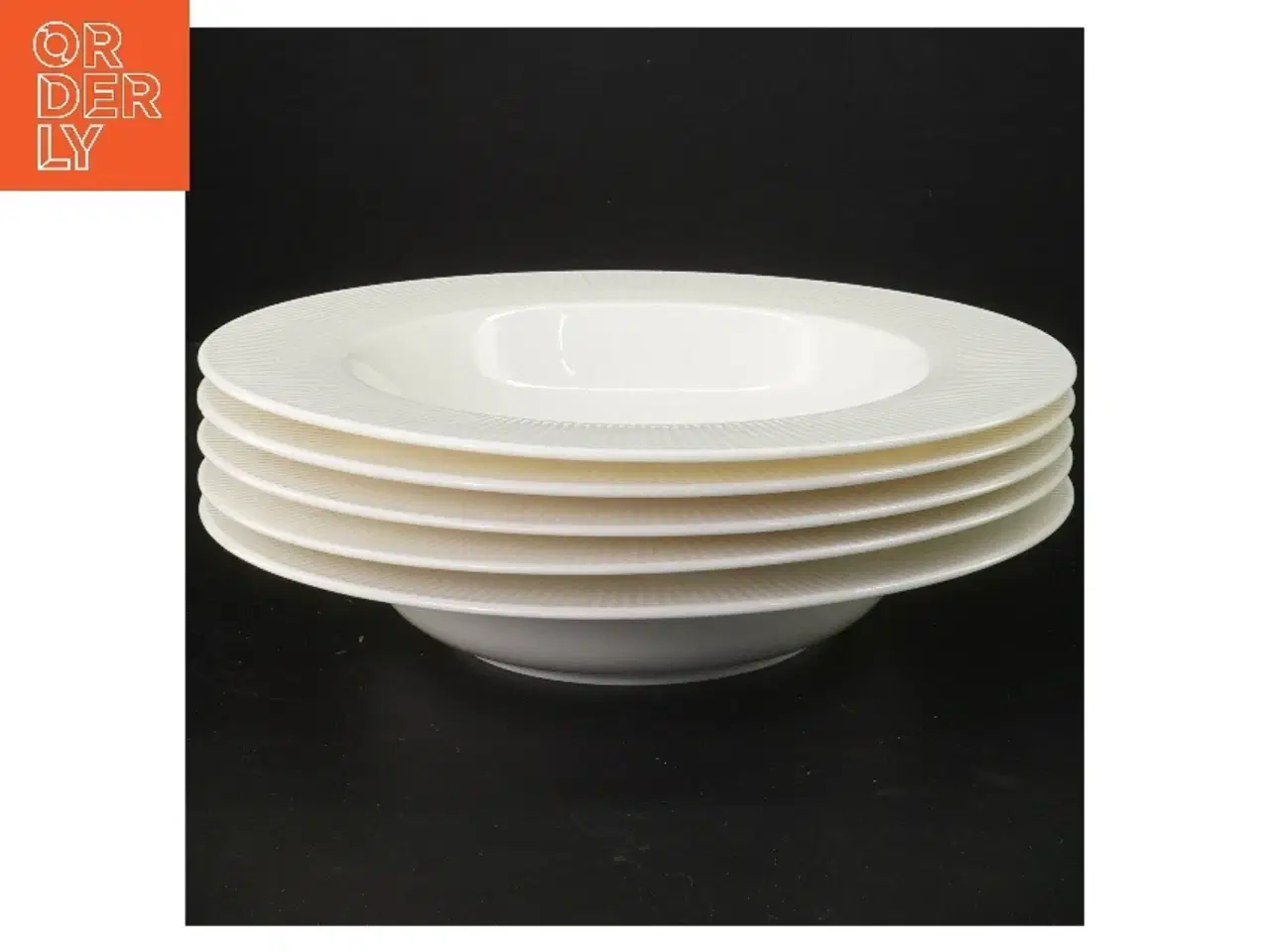 Billede 1 - Hvide dybe tallerkener fra IKEA (str. 5 stk Ø 24 cm)