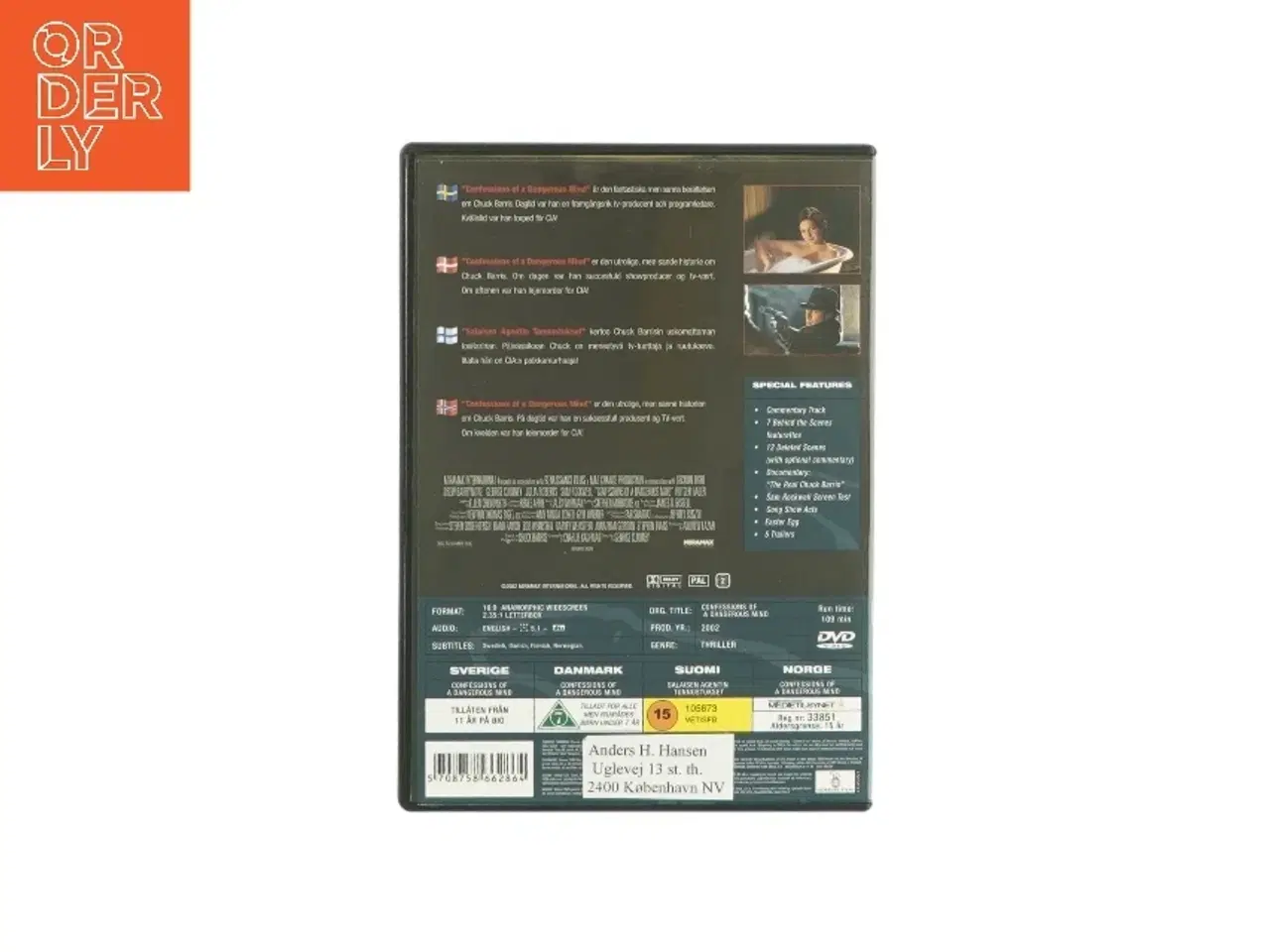 Billede 2 - Confessions of a dangerous mind (DVD)