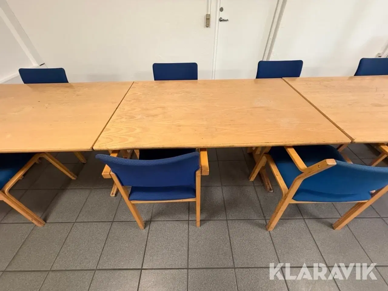 Billede 11 - Kantine bord.3 styk inkl 8 stole