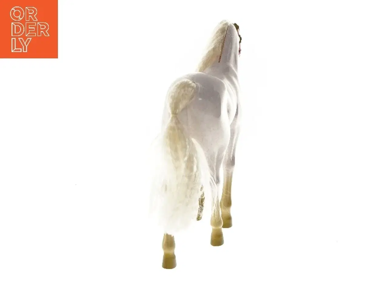 Billede 4 - Plastikhest med lang manke (str. 30x30 cm)