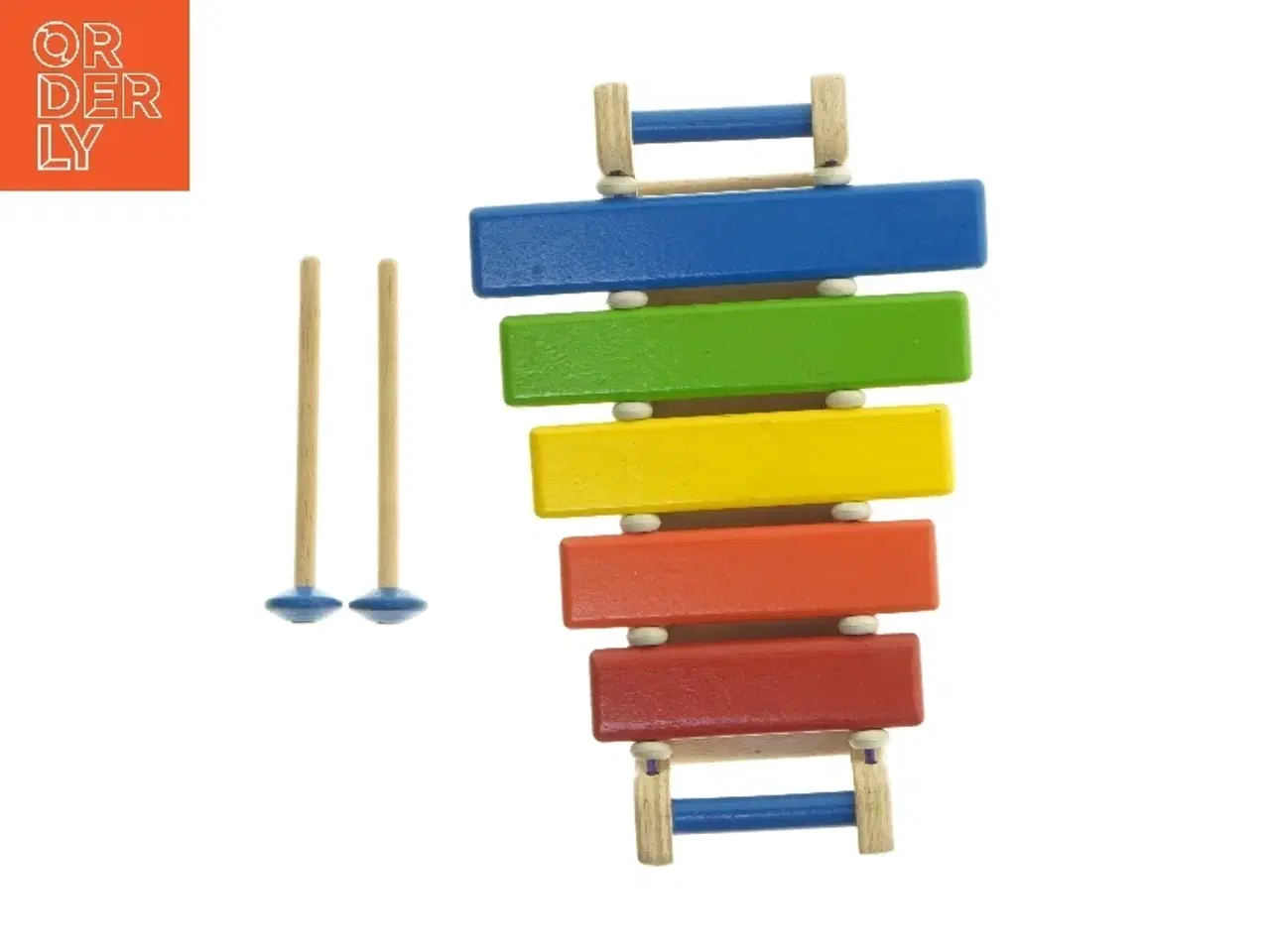 Billede 4 - Træfarvet xylofon med farvede toner fra Kids-Wood (str. 33 cm)