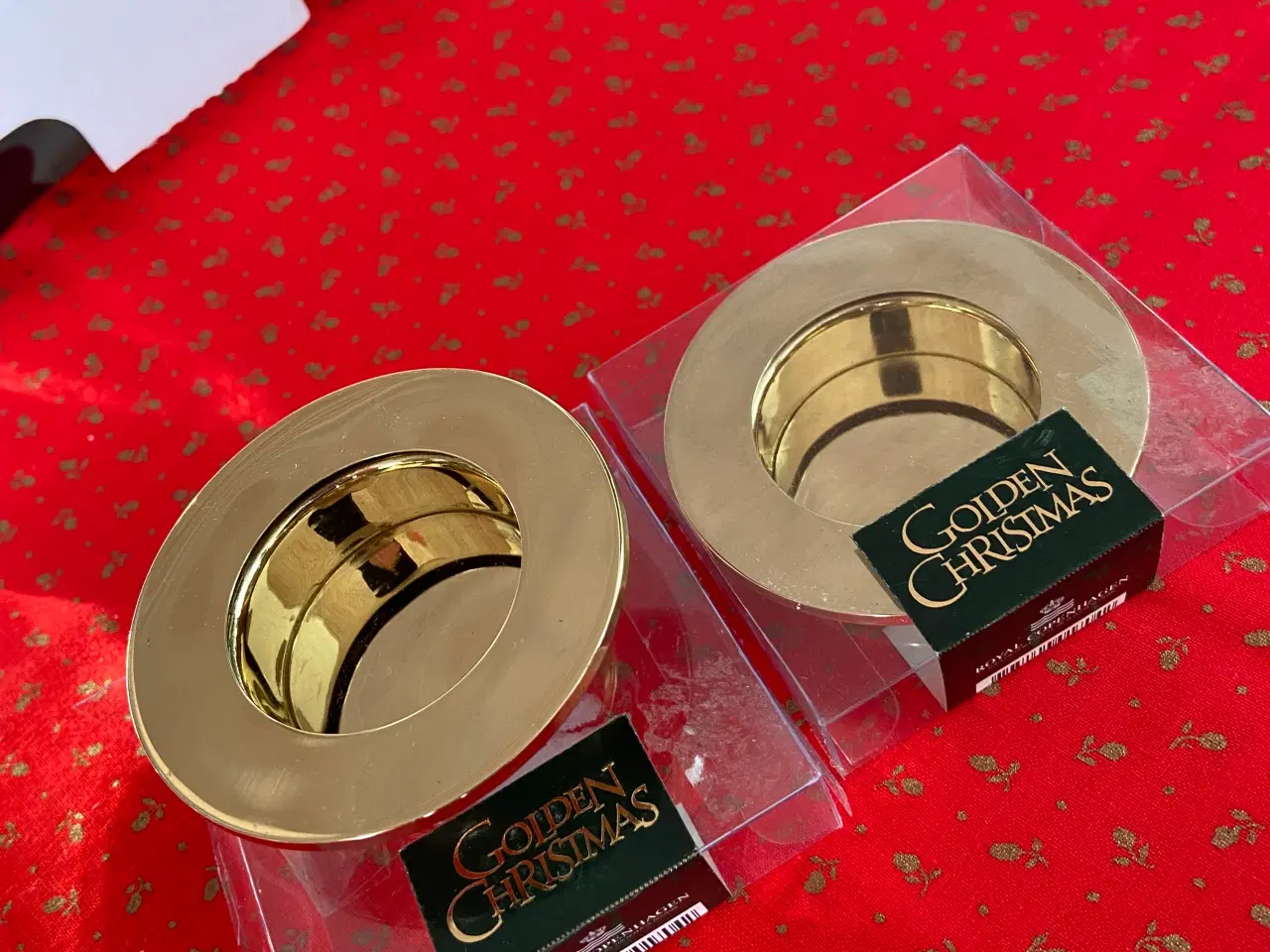 Billede 1 - Fyrfadsstager Golden Christmas