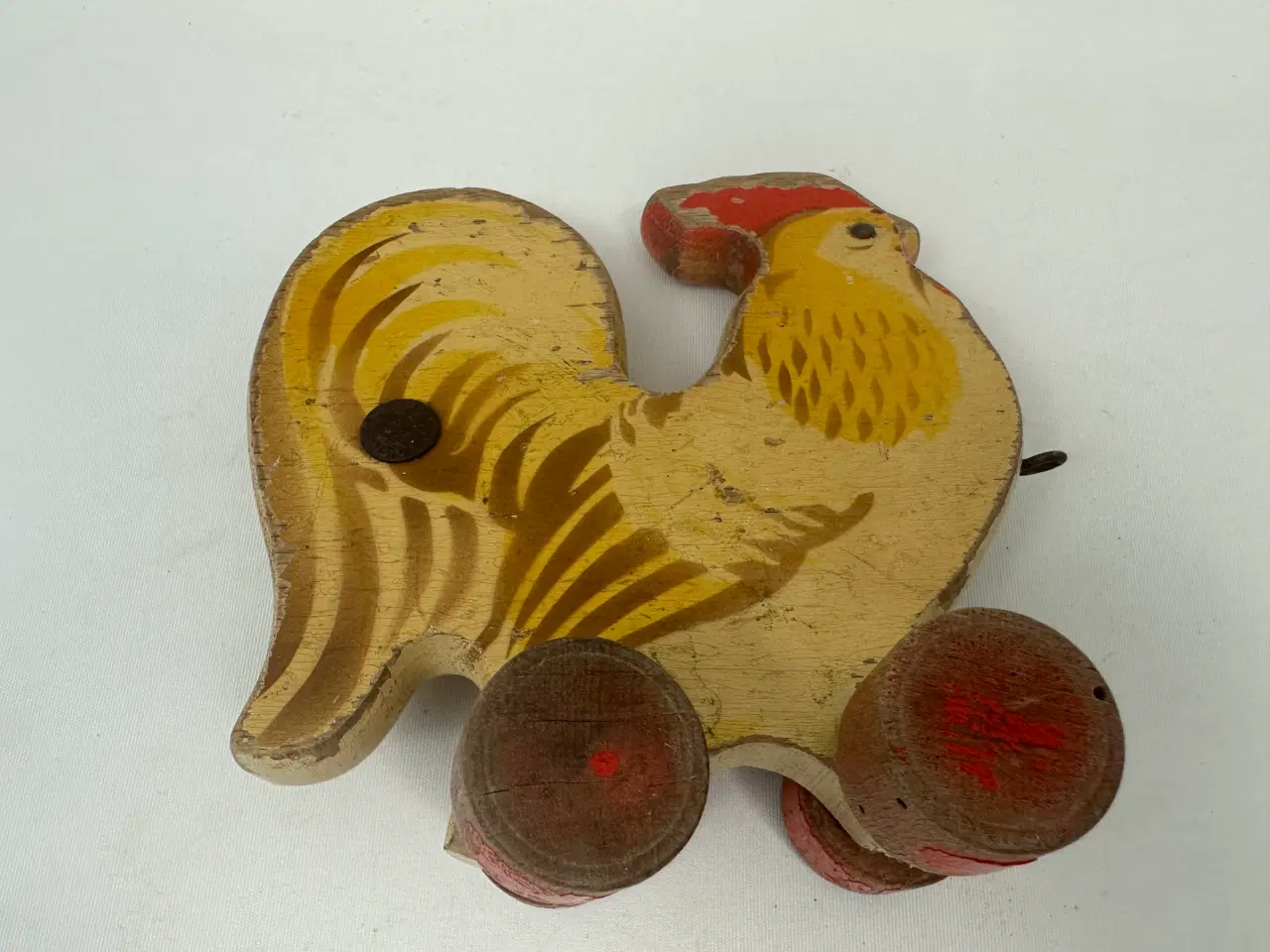 Billede 8 - Vintage hane på hjul i træ (GECEVO)