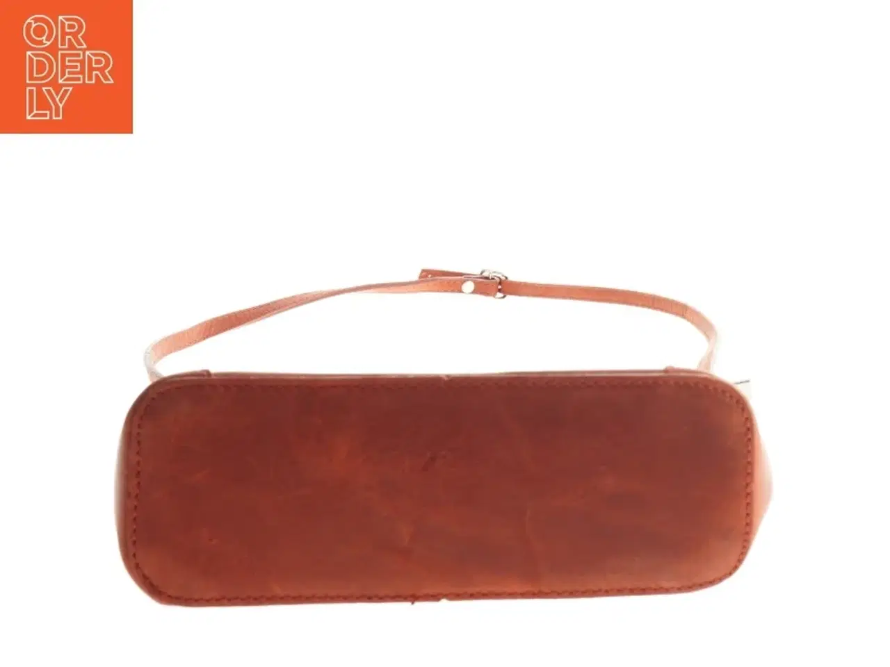 Billede 3 - Rød læder skuldertaske fra Rudi & Harald Nielsen (str. 23,5x17 cm)